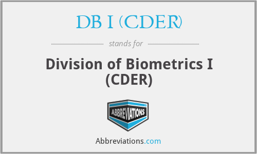 DB I (CDER) - Division of Biometrics I (CDER)